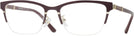 Rectangle,Cat Eye Bordeaux/shiny Gold Tory Burch 1069 Single Vision Full Frame View #1