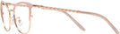 Square Shiny Rose Gold/blush Tory Burch 1076 Progressive No-Lines View #3