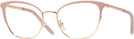 Square Shiny Rose Gold/blush Tory Burch 1076 Progressive No-Lines View #1