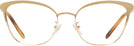 Square Shiny Gold Tory Burch 1076 Progressive No-Lines View #2