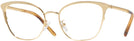 Square Shiny Gold Tory Burch 1076 Progressive No-Lines View #1