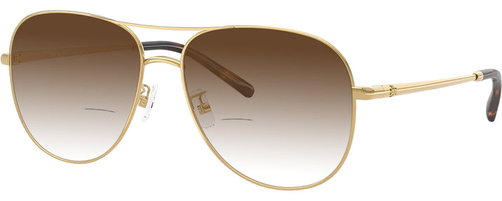 Aviator Gold Tory Burch 1091 w/ Gradient Bifocal Reading Sunglasses View #1