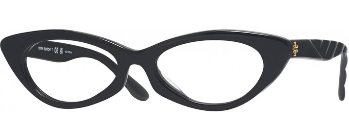 Cat Eye Black Tory Burch 2127U Single Vision Full Frame View #1