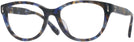 Square Blue Tortoise Tory Burch 2137U Single Vision Full Frame View #1