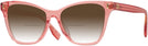 Cat Eye Transparent Orange Tory Burch 2142U w/ Gradient Bifocal Reading Sunglasses View #1