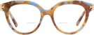 Round Blue Honey Tortoise Tory Burch 2154U Bifocal View #2