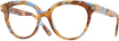 Round Blue Honey Tortoise Tory Burch 2154U Single Vision Full Frame View #1