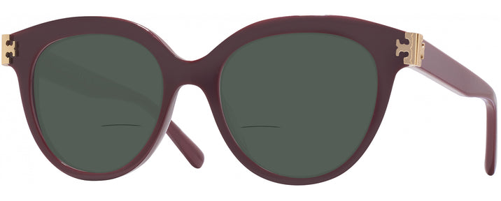 Round Berry Red Tory Burch 2154U Bifocal Reading Sunglasses View #1