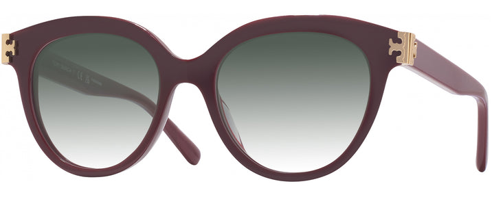 Round Berry Red Tory Burch 2154U w/ Gradient Progressive Reading Sunglasses View #1