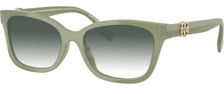Square Milky Olive Green Tory Burch 2159U w/ Gradient Progressive Reading Sunglasses View #1