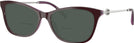 Square Purple Crystal Tory Burch 2165U Bifocal Reading Sunglasses View #1