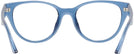 Round,Cat Eye Transparent Blue Tory Burch 4011U Single Vision Full Frame View #4
