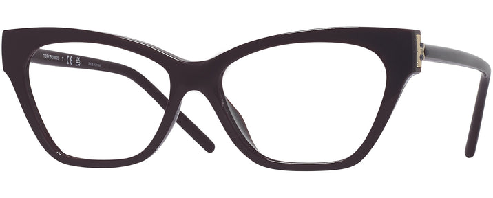 Cat Eye Burgundy Tory Burch 4013U Single Vision Full Frame View #1