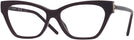 Cat Eye Burgundy Tory Burch 4013U Progressive No-Lines View #1