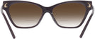 Cat Eye Burgundy Tory Burch 4013U w/ Gradient Bifocal Reading Sunglasses View #4