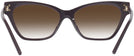 Cat Eye Burgundy Tory Burch 4013U w/ Gradient Progressive No-Line Reading Sunglasses View #4