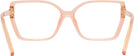 Square Transparent Orange Tory Burch 4014U Progressive No-Lines View #4