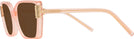 Square Transparent Orange Tory Burch 4014U Progressive Reading Sunglasses View #3
