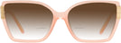 Square Transparent Orange Tory Burch 4014U w/ Gradient Bifocal Reading Sunglasses View #2