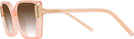 Square Transparent Orange Tory Burch 4014U w/ Gradient Bifocal Reading Sunglasses View #3