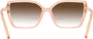 Square Transparent Orange Tory Burch 4014U w/ Gradient Bifocal Reading Sunglasses View #4