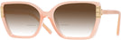 Square Transparent Orange Tory Burch 4014U w/ Gradient Bifocal Reading Sunglasses View #1
