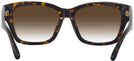 Rectangle Dark Tortoise Tory Burch 7167U w/ Gradient Bifocal Reading Sunglasses View #4