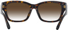 Rectangle Dark Tortoise Tory Burch 7167U w/ Gradient Progressive Reading Sunglasses View #4