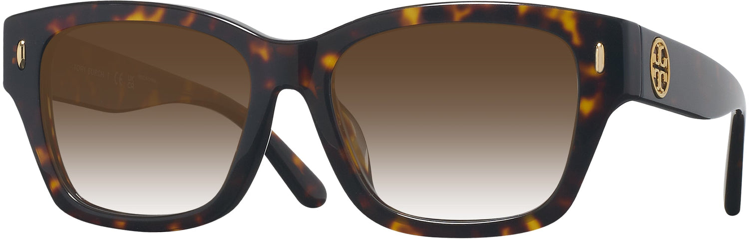 Tory Burch Black Frame Sunglasses with Gradient Brown-to-Purple Lenses Amazon.com: Tory Burch TY 7143U 198813 Black/Ivory Plastic  main image 4