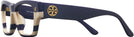 Rectangle Navy Ivory Vintage Stripes Tory Burch 7169U Single Vision Full Frame View #3