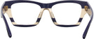 Rectangle Navy Ivory Vintage Stripes Tory Burch 7169U Single Vision Full Frame View #4