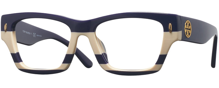 Rectangle Navy Ivory Vintage Stripes Tory Burch 7169U Computer Style Progressive View #1