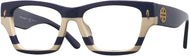 Navy Ivory Vintage Stripes #1