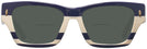 Rectangle,Cat Eye Navy Ivory Vintage Stripes W/ Solid Navy Tory Burch 7169U Bifocal Reading Sunglasses View #2