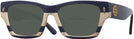 Rectangle,Cat Eye Navy Ivory Vintage Stripes W/ Solid Navy Tory Burch 7169U Bifocal Reading Sunglasses View #1