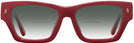 Rectangle,Cat Eye Tory Red W/ Solid Dark Green Tory Burch 7169U w/ Gradient Bifocal Reading Sunglasses View #2