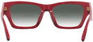 Rectangle,Cat Eye Tory Red W/ Solid Dark Green Tory Burch 7169U w/ Gradient Bifocal Reading Sunglasses View #4