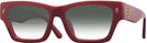 Rectangle,Cat Eye Tory Red W/ Solid Dark Green Tory Burch 7169U w/ Gradient Bifocal Reading Sunglasses View #1