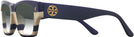 Rectangle,Cat Eye Navy Ivory Vintage Stripes W/ Solid Navy Tory Burch 7169U w/ Gradient Bifocal Reading Sunglasses View #3