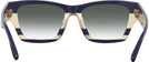 Rectangle,Cat Eye Navy Ivory Vintage Stripes W/ Solid Navy Tory Burch 7169U w/ Gradient Bifocal Reading Sunglasses View #4