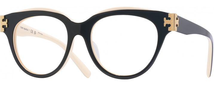 Round Black/ivory Tory Burch 7209U Progressive No-Lines View #1