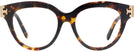 Round Brown Tortoise Tory Burch 7209U Single Vision Full Frame View #2