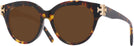 Round Brown Tortoise Tory Burch 7209U Progressive Reading Sunglasses View #1