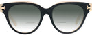 Round Black/ivory Tory Burch 7209U w/ Gradient Bifocal Reading Sunglasses View #2