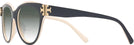Round Black/ivory Tory Burch 7209U w/ Gradient Bifocal Reading Sunglasses View #3