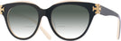 Round Black/ivory Tory Burch 7209U w/ Gradient Bifocal Reading Sunglasses View #1