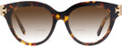 Round Brown Tortoise Tory Burch 7209U w/ Gradient Bifocal Reading Sunglasses View #2