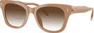 Square Crystal Tan Tory Burch 7225U w/ Gradient Bifocal Reading Sunglasses View #1