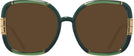 Oversized Transparent Olive/olive Tory Burch 9071U Progressive Reading Sunglasses View #2