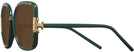 Oversized Transparent Olive/olive Tory Burch 9071U Progressive Reading Sunglasses View #3